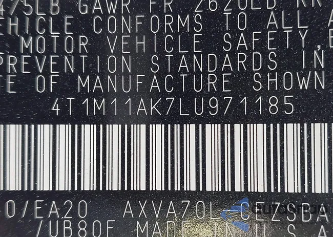 4T1M11AK7LU971185: 41933133