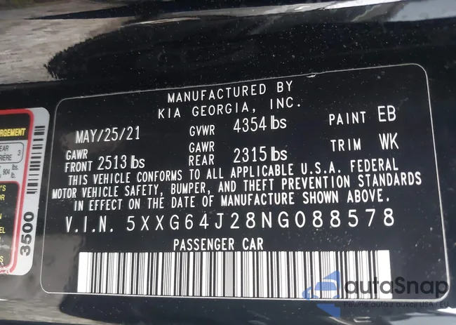 5XXG64J28NG088578: 41933138