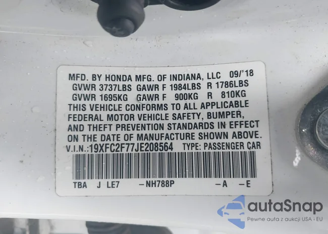 19XFC2F77JE208564: 41933384