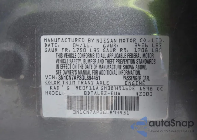 3N1CN7AP3GL894451: 41932839