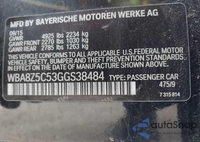 WBA8Z5C53GGS38484: 41932991
