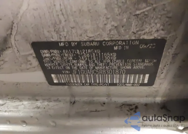 JF1GUABC5R8301870: 41934137