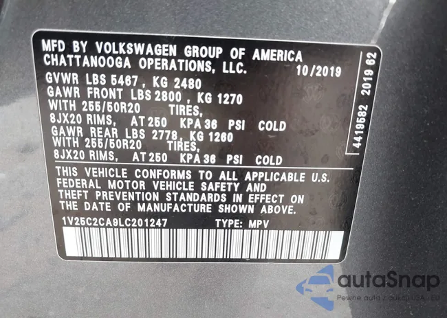 1V25C2CA9LC201247: 41934348