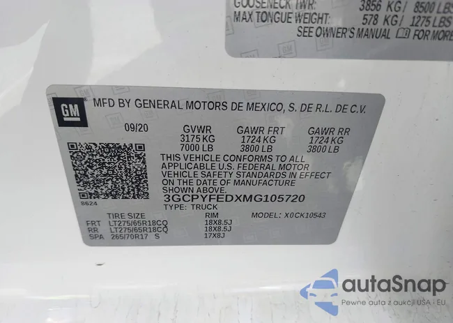 3GCPYFEDXMG105720: 41934442