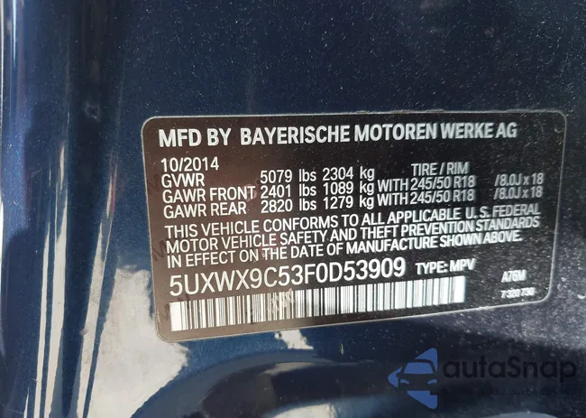 5UXWX9C53F0D53909: 41935051