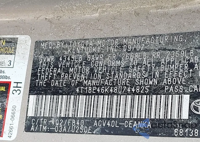 4T1BE46K48U744825: 41935275