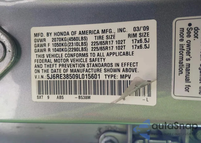 5J6RE38509L015601: 41935476