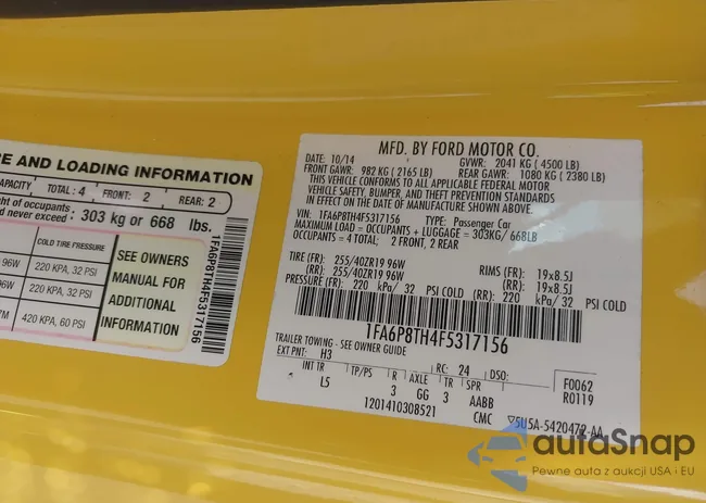 1FA6P8TH4F5317156: 41934667