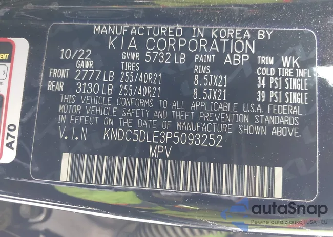 KNDC5DLE3P5093252: 41934821