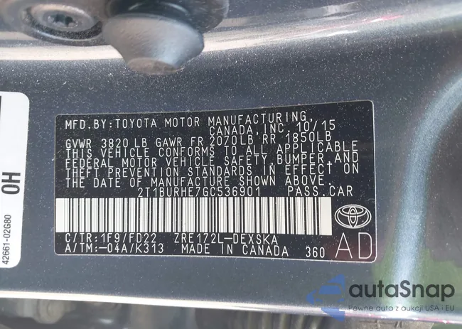 2T1BURHE7GC536901: 41936463