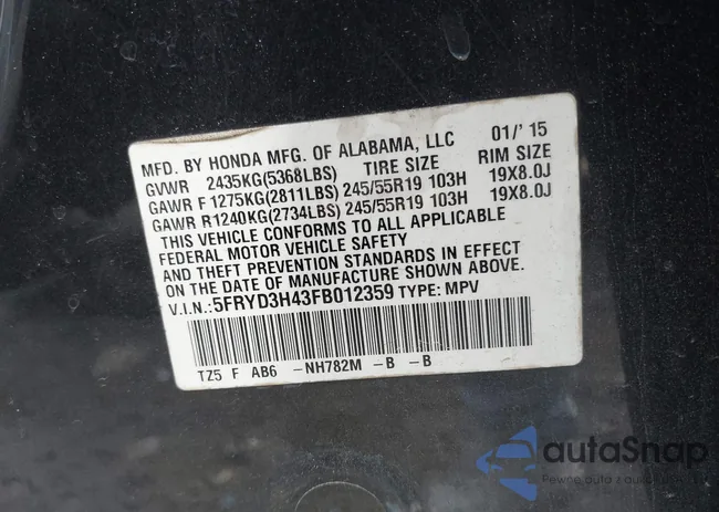 5FRYD3H43FB012359: 41937383
