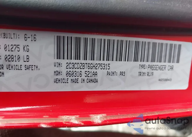 2C3CDZBT6GH275315: 41937610