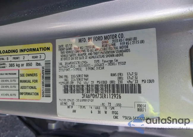 3FA6P0H73ER112926: 41938030