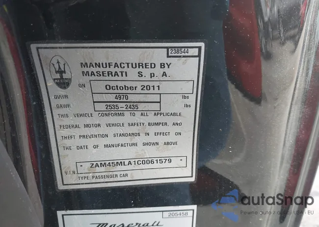 ZAM45MLA1C0061579: 41938411