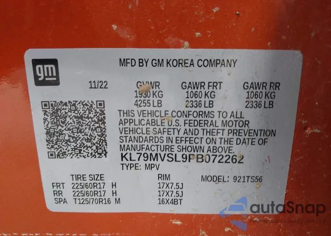 KL79MVSL9PB072262: 41938488