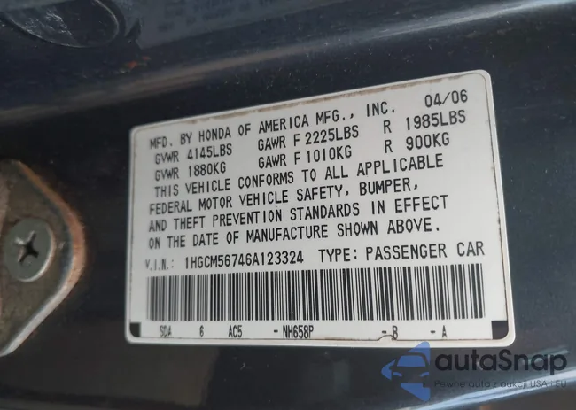 1HGCM56746A123324: 41939268