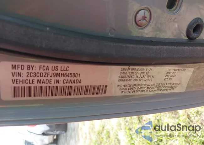 2C3CDZFJ9MH645001: 41939367