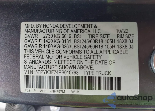 5FPYK3F74PB010763: 41938768