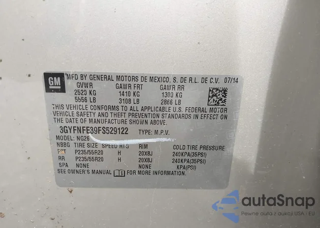 3GYFNFE39FS529122: 41938826