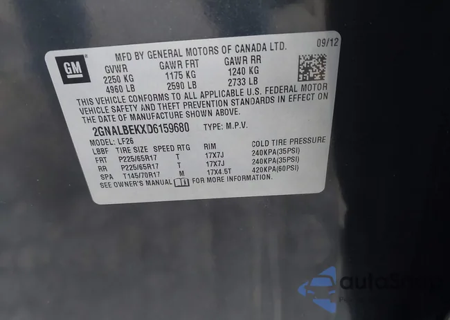 2GNALBEKXD6159680: 41940090