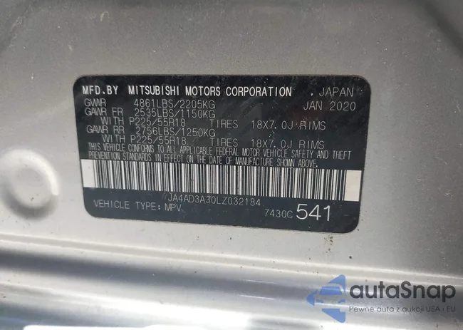 JA4AD3A30LZ032184: 41939850