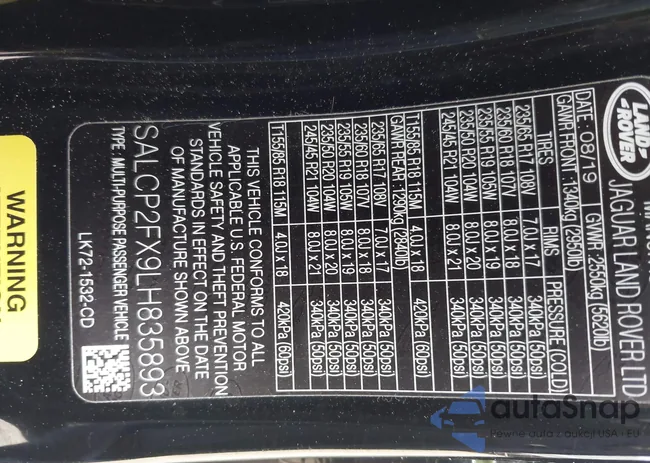 SALCP2FX9LH835893: 41939950