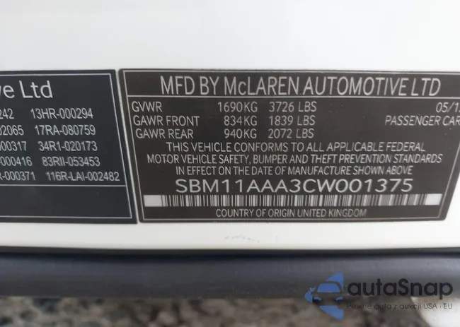 SBM11AAA3CW001375: 41941099