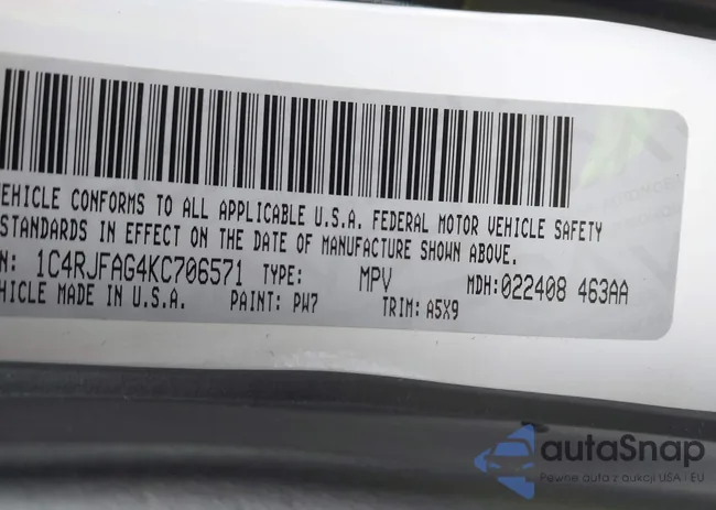 1C4RJFAG4KC706571: 41941209