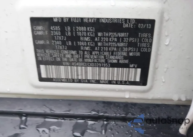 4S4BRCLCXD3291953: 41941321