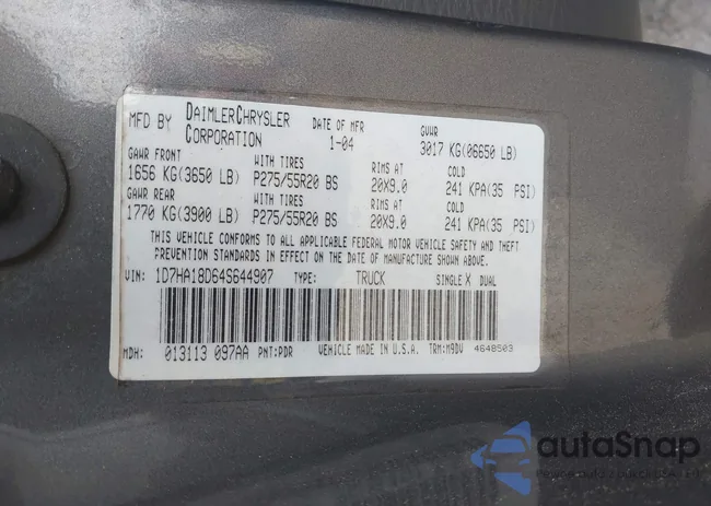 1D7HA18D64S644907: 41941436