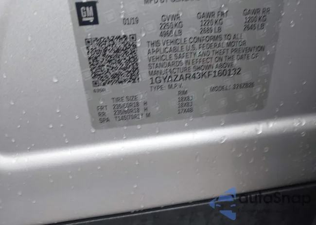 1GYAZAR43KF160132: 41941512