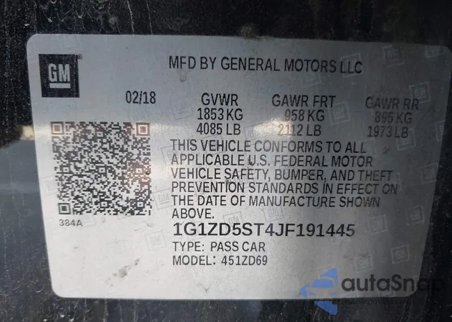 1G1ZD5ST4JF191445: 41940966