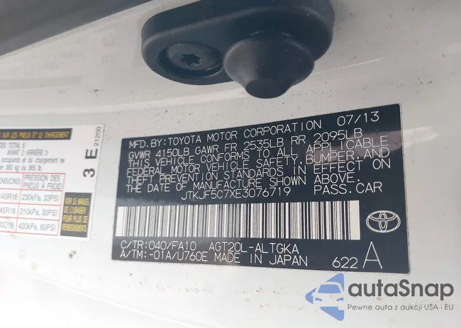 JTKJF5C7XE3076719: 41941627