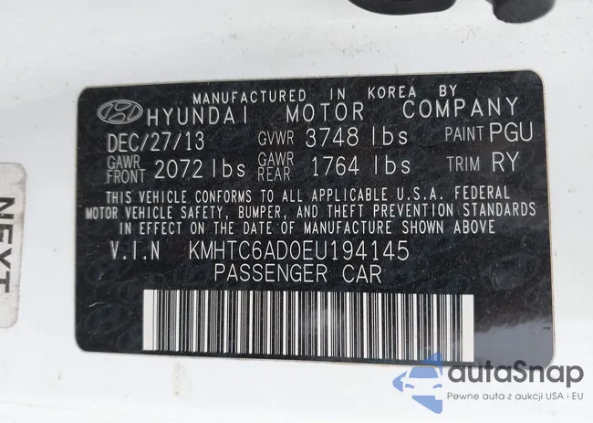 KMHTC6AD0EU194145: 41943225