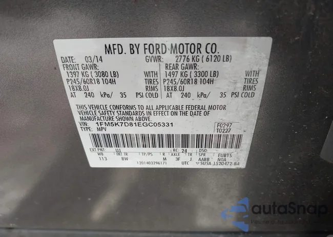 1FM5K7D81EGC05331: 41943275