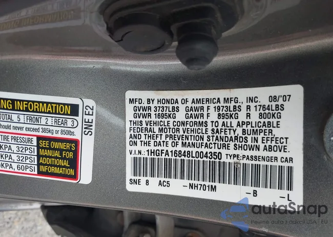 1HGFA16848L004350: 41944150