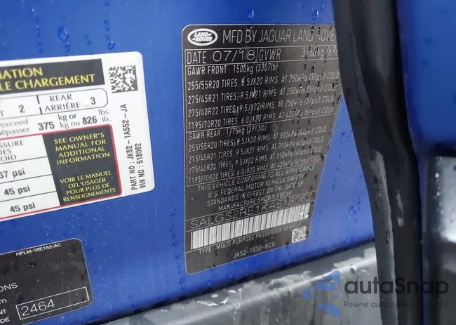 SALGS2RE1KA518062: 41944421