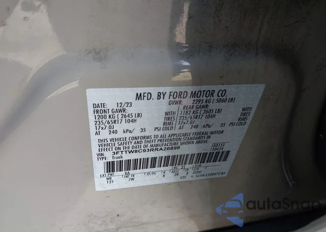 3FTTW8C93RRA26898: 41944582