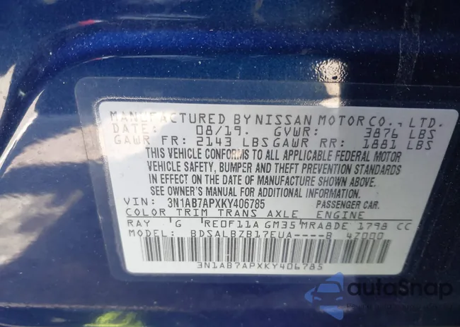 3N1AB7APXKY406785: 41945268