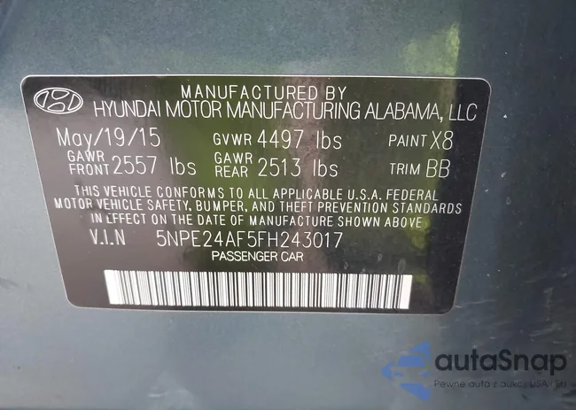 5NPE24AF5FH243017: 41944980