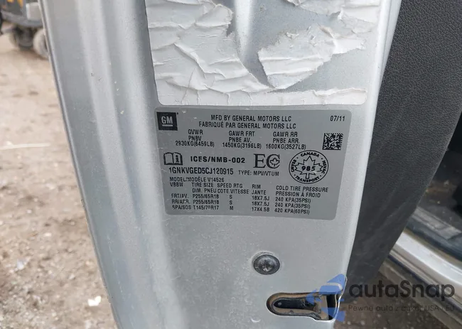 1GNKVGED5CJ120915: 41946118