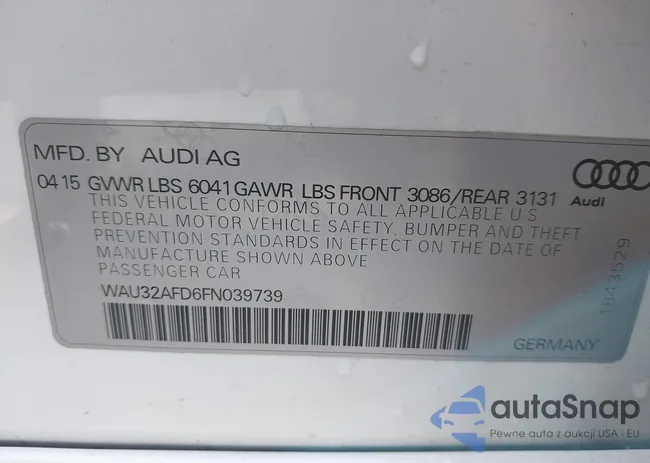 WAU32AFD6FN039739: 41946401
