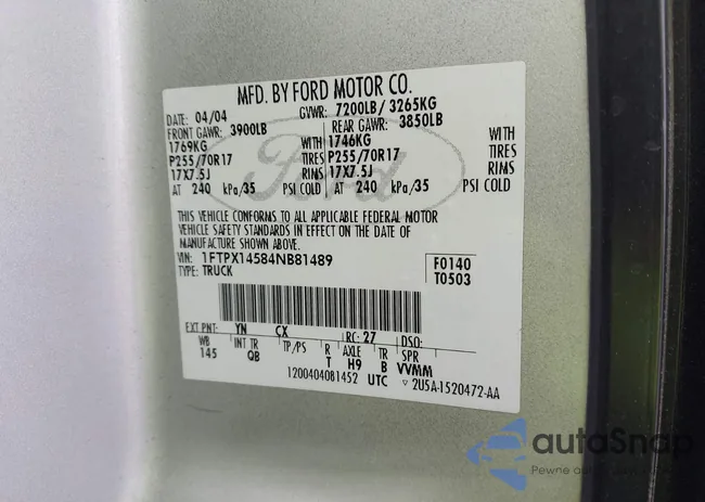 1FTPX14584NB81489: 41946594