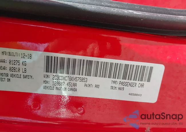 2C3CDXCT6KH575853: 41947211