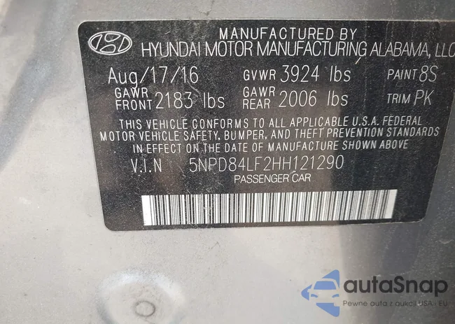 5NPD84LF2HH121290: 41946865