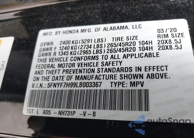 5FNYF7H99LB003367: 41948052