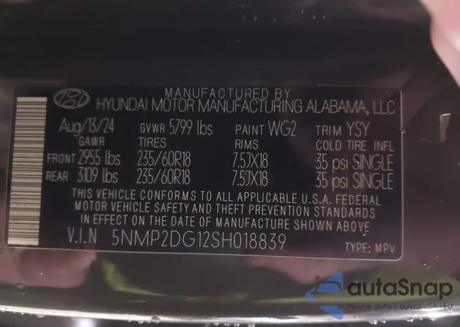 5NMP2DG12SH018839: 41948222