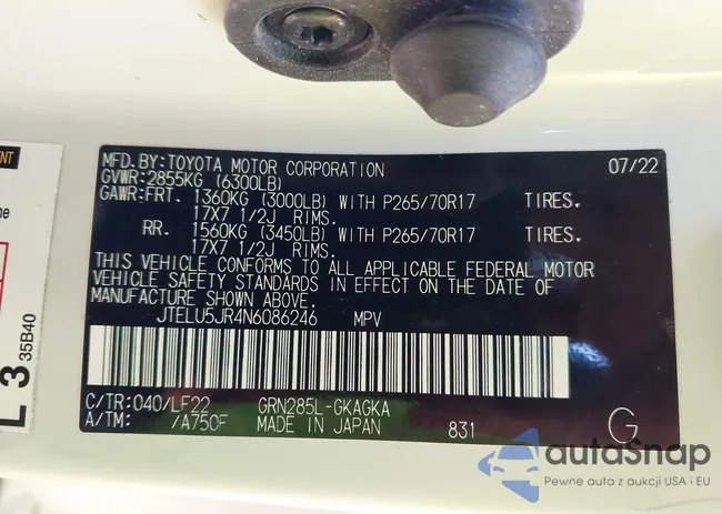 JTELU5JR4N6086246: 41948587