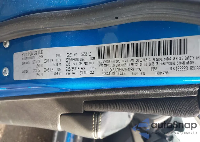 1C4PJLAB8HW604238: 41947637