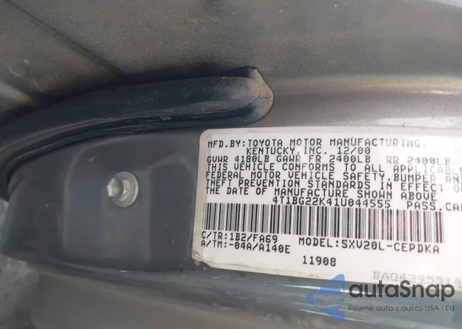 4T1BG22K41U044555: 41949013